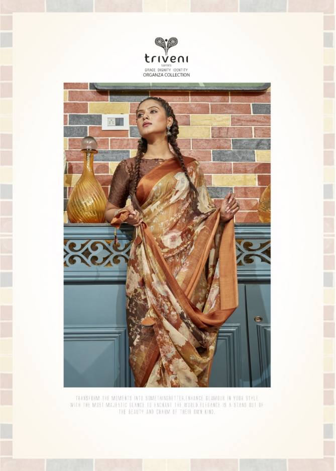 Triveni Kantara Fancy Ethnic Wear Wholesale Printed Saree Catalog